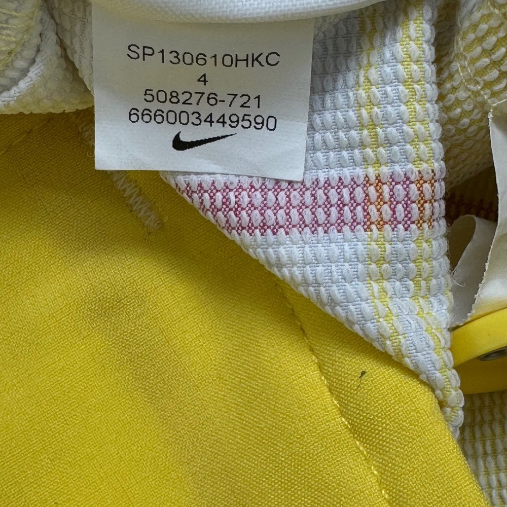 Nike Golf Tour Performance Plaid Shorts Women Size 4 Yellow Pink White Dri-Fit - Picture 9 of 13